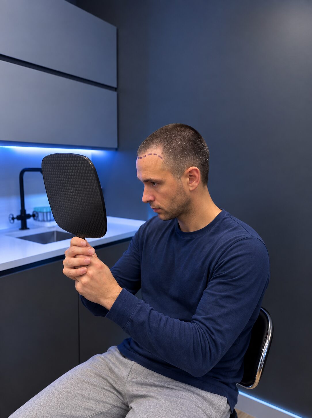Platelet-rich plasma prepared for a PRP hair loss treatment at Nova Medical Hair Transplant Chicago